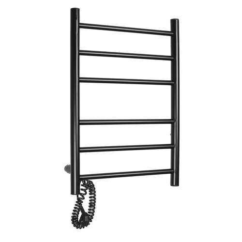 Полотенцесушитель электрический Domoterm Аврора 40х60 П6 (L) черный матовый Полотенцесушитель электрический Domoterm Аврора 40х60 П6 (L) черный матовый