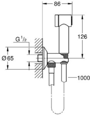 Гигиеническая лейка Grohe Sena Trigger Spray 35