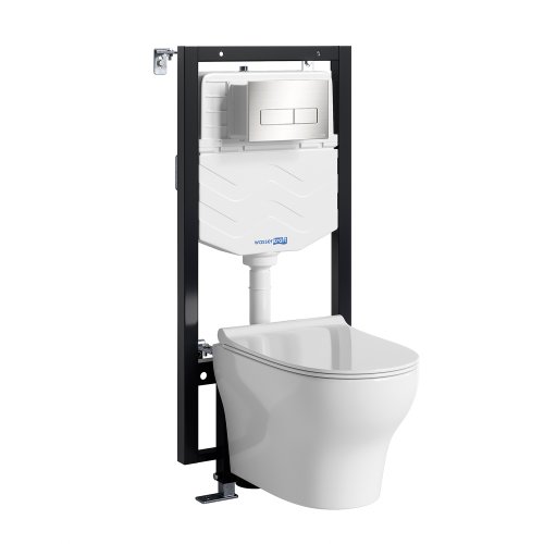 Инсталляция WasserKRAFT Vils с унитазом WasserKRAFT Berkel с микролифтом 56TLT.010.ME.BN03.H001