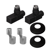 Кран угловой для п/с Lemark 1/2x3/4 ш-г с отражателем и эксцентриком (пара) LM03412SBL