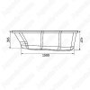 Акриловая ванна 1Marka Convey 150x75 (R)