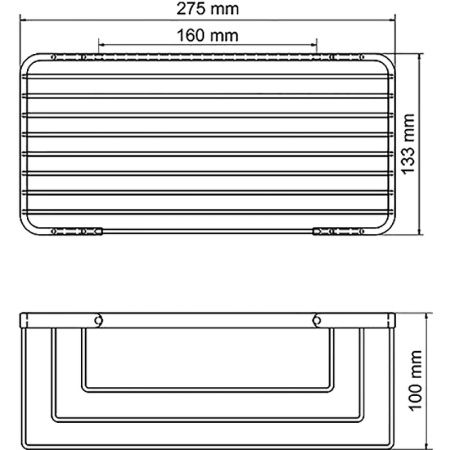 Полка WasserKRAFT K-71122 двойная