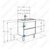 Тумба с раковиной Aquaton Сканди 70 дуб верона/белый глянец