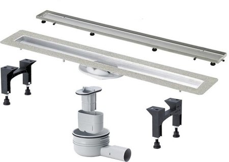 Душевой лоток Viega Advantix Basic 750 с ножками, сифоном и дизайн-решеткой под плитку