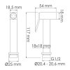 Гигиеническая лейка WasserKRAFT 1.8cм A136