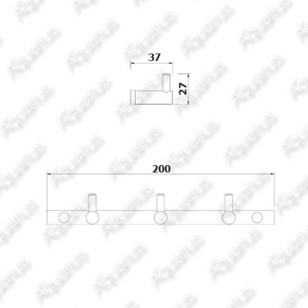 Планка Rush Bianki 3 крючка BI76232