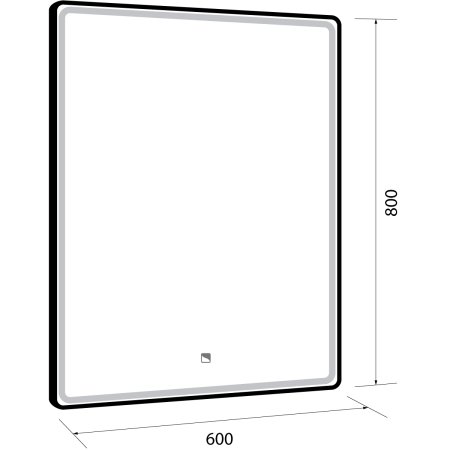 Зеркало Dreja Point 99.9027, 60x80 см, сенсорный выключатель, LED-подсветка