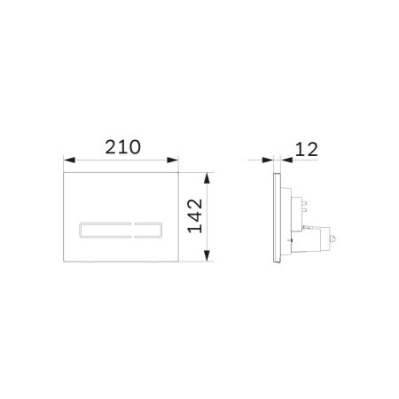 Клавиша для смыва Am.Pm Touchless Pro сенсорная черная I0450A38