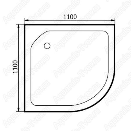 Душевой поддон River 110/110/15 C