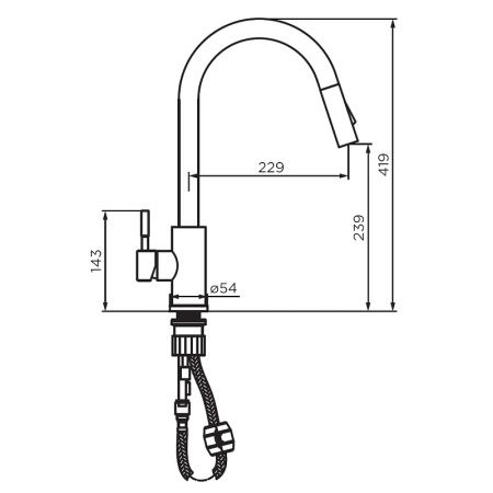 Смеситель для кухни Dorff Logic D3007533