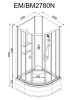 Душевая кабина DTO EM2780N LED 80х80 с гидромассажем