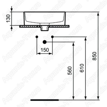 Раковина Ideal Standard Strada 2 40см без перелива накладная