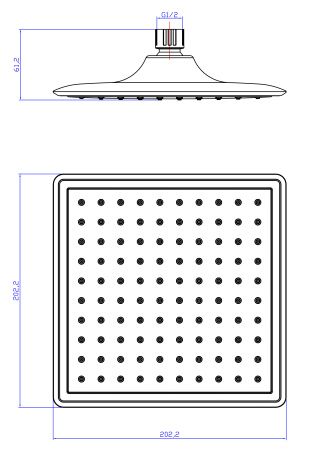 Верхний душ Lemark 20см LM8035C