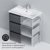 Тумба с раковиной Am.Pm Gem S 75 графит матовый M91FSX0752GM