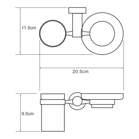 Стакан с мыльницей WasserKRAFT Donau K-9426