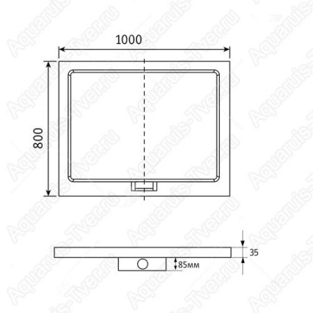 Душевой поддон RGW GWS-21 100x80