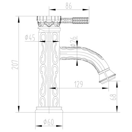 Смеситель Lemark Jasmine LM6606B для раковины