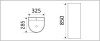 Раковина CeramaLux 32,5см PB1017