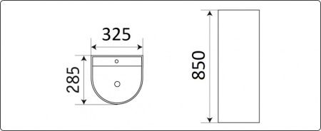 Раковина CeramaLux 32,5см PB1017