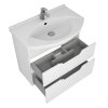Тумба с раковиной Dreja Eco Laguna Plus 75 99.0106 белый глянец