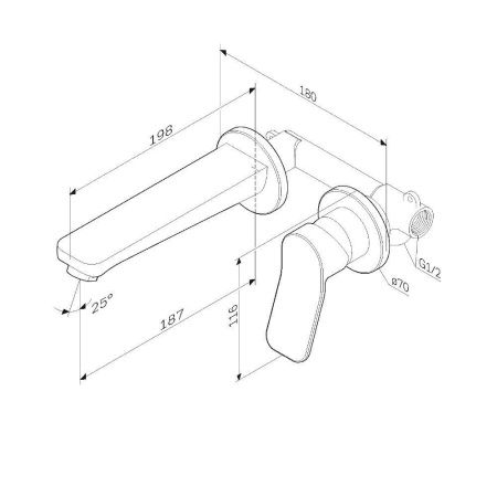 Смеситель для раковины  Am.Pm X-Joy F85A72600