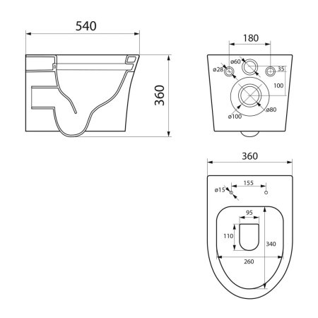 Унитаз подвесной Point Вега PN41711