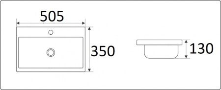 Раковина CeramaLux 50,5см 9595-50