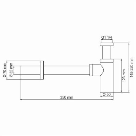 Сифон для раковины WasserKRAFT A093 (матовый хром)