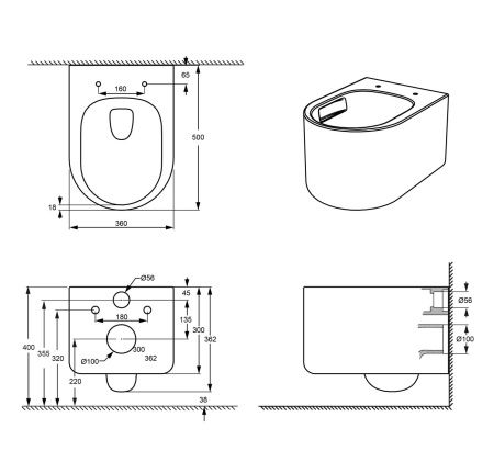 Унитаз Grossman Thin Rim GR-5606SQ