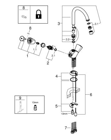 Смеситель Grohe Costa S для раковины 21338001