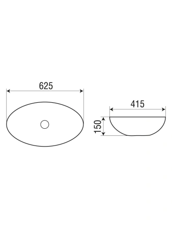 Раковина WeltWasser Elbach 3077 62,5см 10000004564