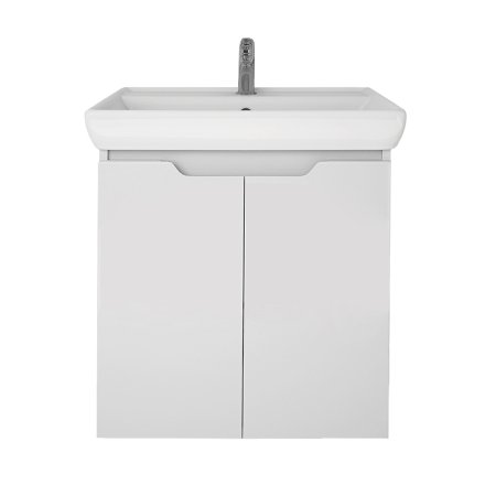 Тумба с раковиной Dreja Q Plus (D) 60 99.1004 белый глянец