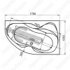 Акриловая ванна Aquatek Вега 170х105 (R) с экраном