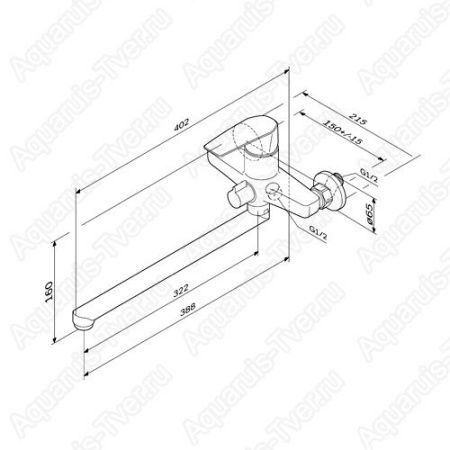 Смеситель для ванны Am.Pm Gem F90A95000