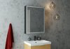 Шкаф-зеркало Continent Mirror Box black Led 60см