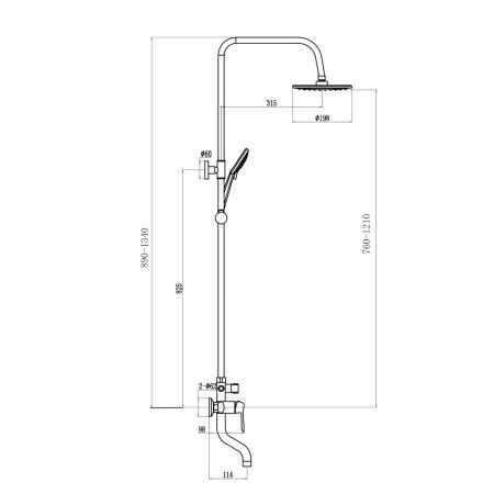 Душевая система Fmark FM2401