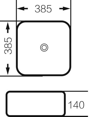 Раковина Grossman 38,5см GR-4042BW