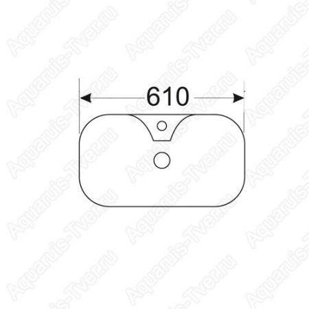 Раковина CeramaLux 390-9446 61см накладная