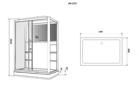Душевая кабина Grossman Alba GR-127L 120х90 (L) GR127L