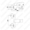Смеситель для ванны E.C.A. Tiera 103502469EX