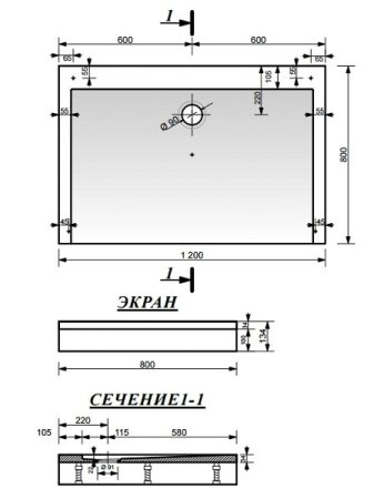 Душевой поддон Эстет Каппа 120x80