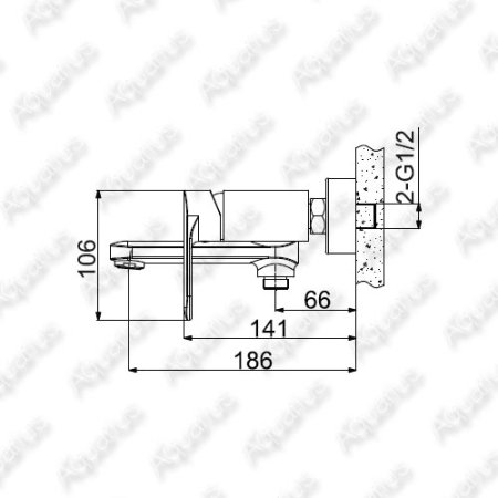 Смеситель Bravat Opal для ванны F6125183CP-01-RUS