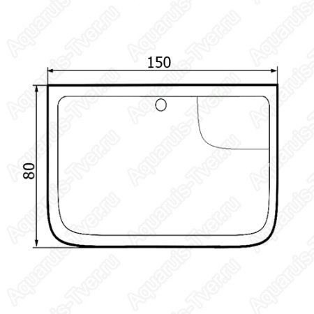 Душевой поддон River 150/80/55 S