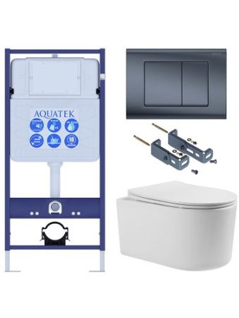 Инсталляция Aquatek с унитазом Aquatek Мия SET AQUATEK МИЯ Т-033 4в1