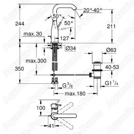 Смеситель для раковины Grohe Essence+ 32628001