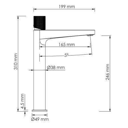 Смеситель WasserKRAFT Tauber 6403H для раковины