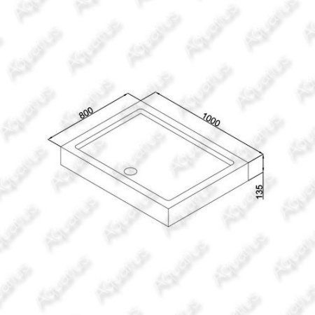 Душевой поддон Black & White RS-0810H 100x80