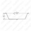 Акриловая ванна Riho Still Square 180x80 + светодиоды и подголовник с размещением на двух сторонах