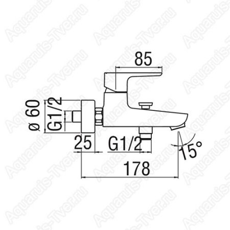 Смеситель Nobili Acquaviva для ванны VV103110/1WM