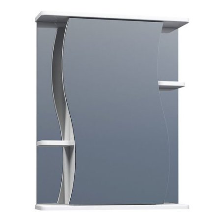 Шкаф-зеркало Vigo Alessandro-3 55см белый глянец